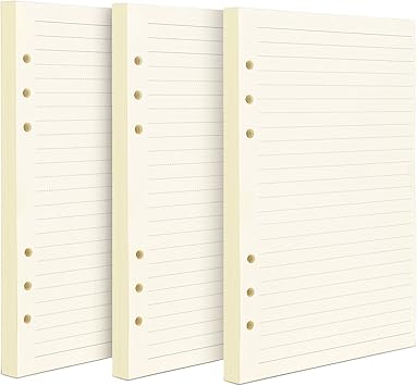 A5 Nachfüllpapier 135 Blätter - 100GSM Papier Für 6-Ring Ordner & Planer