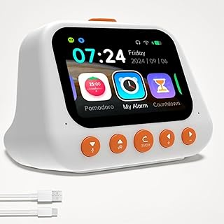 Smart Alarm Clock for Kids with AI Assistant,Solution,Weather,Voice Set Alarm Reminder,Children's Sleep Trainer,Sound Machine and OK to Wake Alarm Clock,50 Alarm Settings Easy to Use