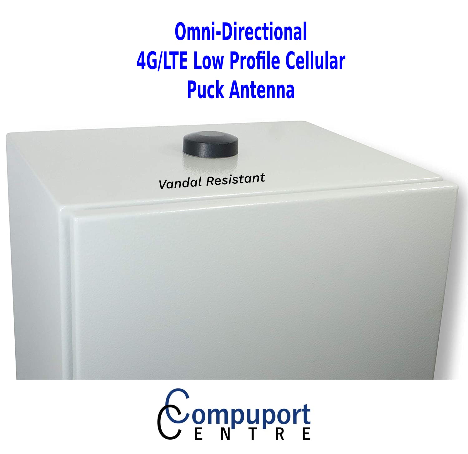 CompuPort 5G LTE Puck Antenna (Permanent Mount) with 3' Dual Diversity SMA Male Connector Cables Compatible with: DIGI, Sierra, Cradlepoint, Cisco, Microhard 3G 4G Wireless Modem