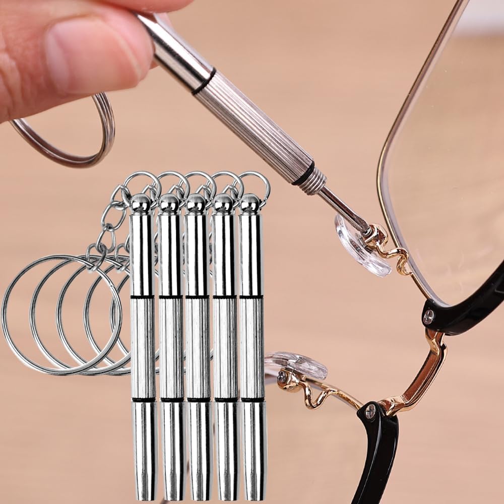 5PCS Mini 3in Screwdriver Eyeglass Optical Eye Glasses Portable Spectacles Watch Repair Kit Practical Household Hand Tool