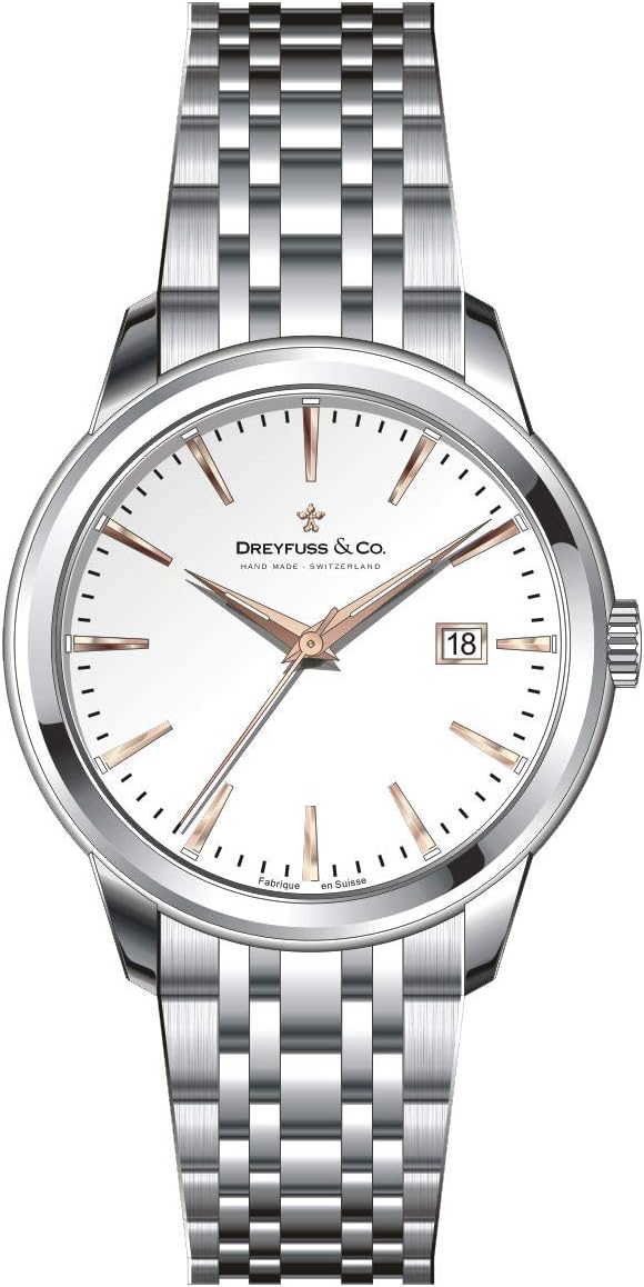 Dreyfuss Womens Analogue Classic Quartz Watch with Stainless Steel Strap DLB00125/06