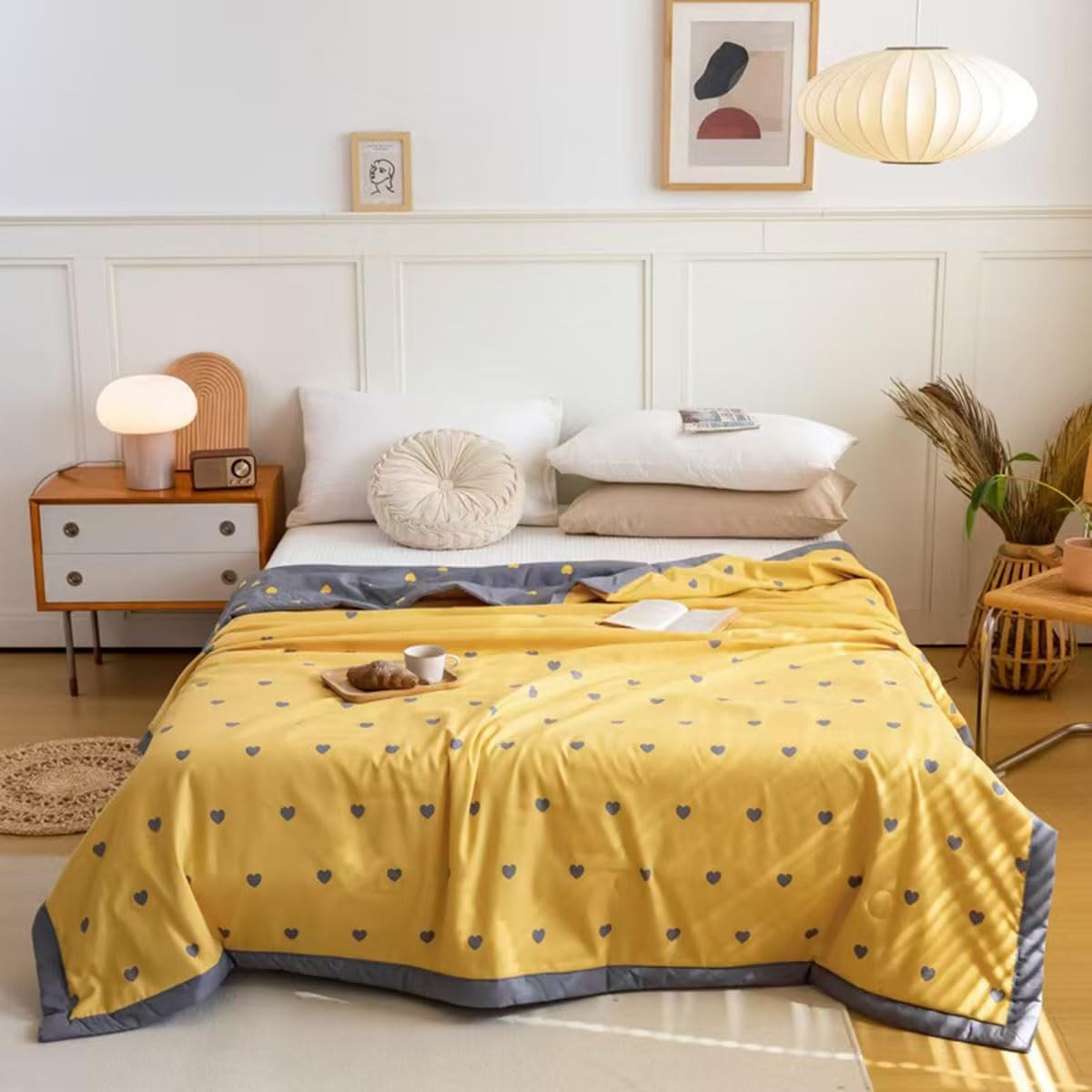 SYXMPFRHO Quilted Blanket Single Double King Size Summer Quilt Microfibre Coverless Duvet All Seasons Cool Summer Duvet Comforter Sofa Bed Cover for All Season Machine Washable(A,150x200cm)