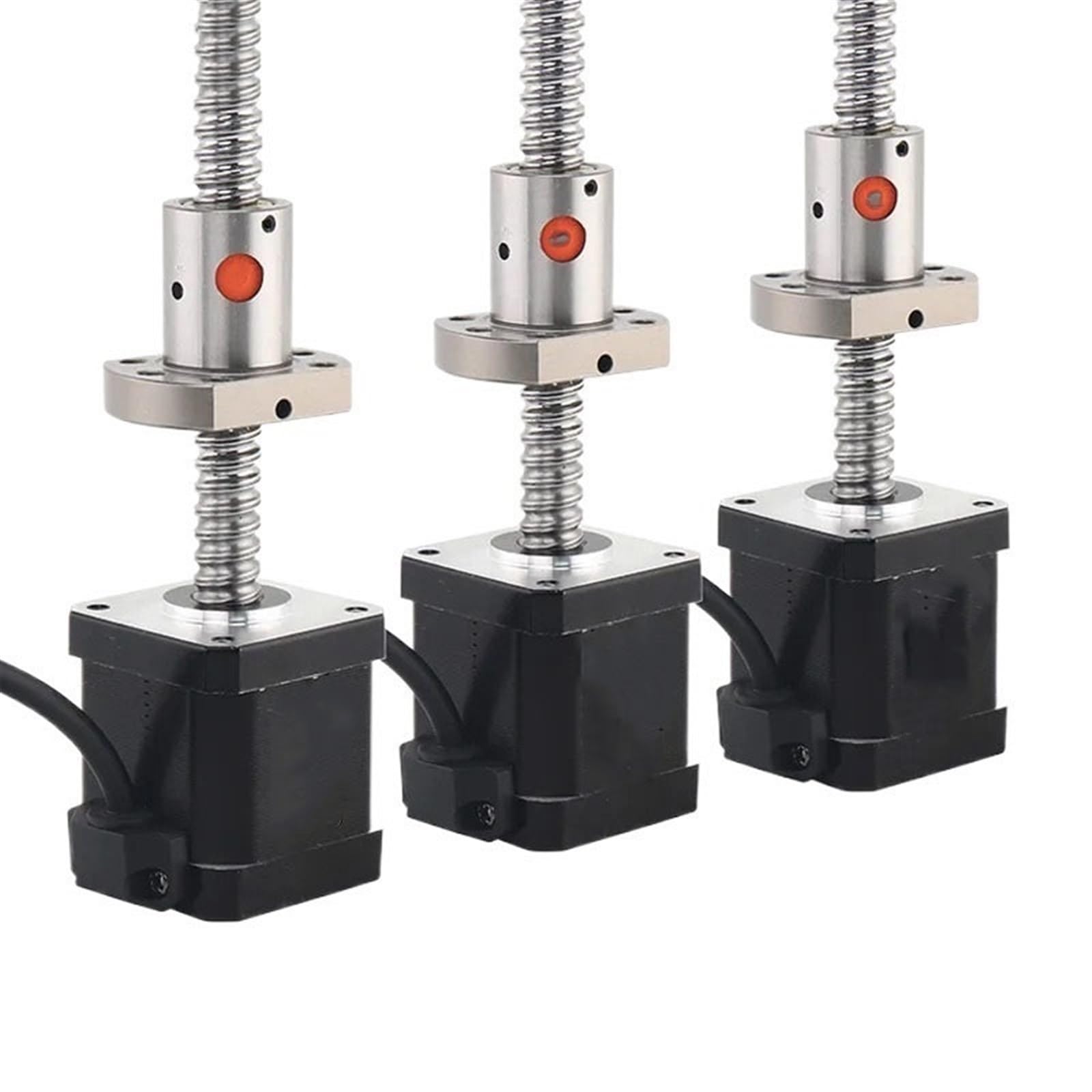 Controlador Motor paso a paso Nema 17 de husillo de bolas SFU1204 de 3 piezas, 1,8 A, 52 N.cm, motor paso a paso de 1,8 grados, motor paso a paso lineal de 4 cables y 2 fases Máquina CNC(200mm)