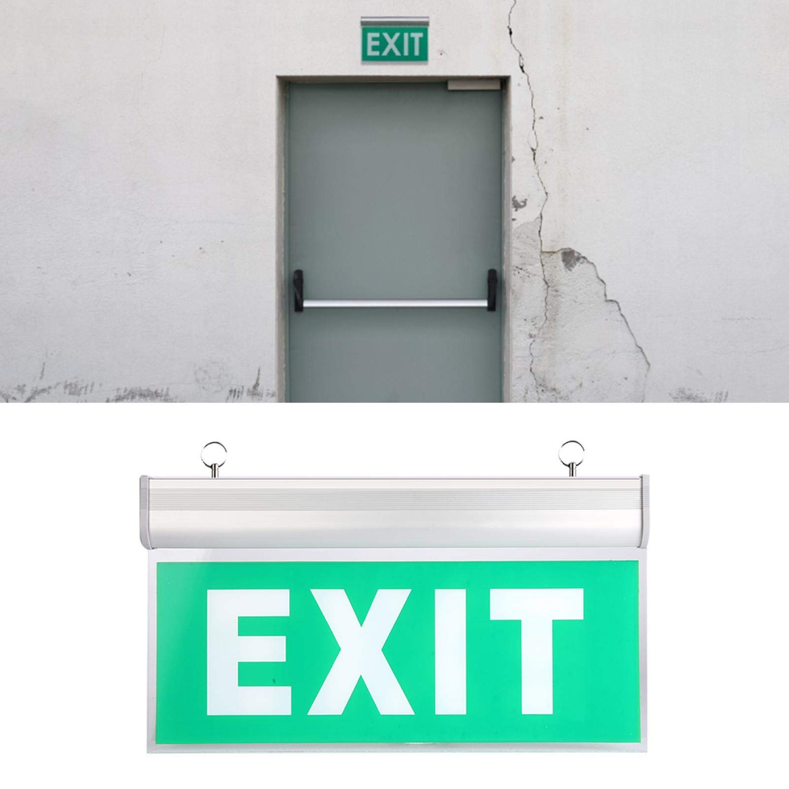 Amazon.co.jp: LED緊急誘導灯、両面出口3W 12LED緊急避難用のLED緊急