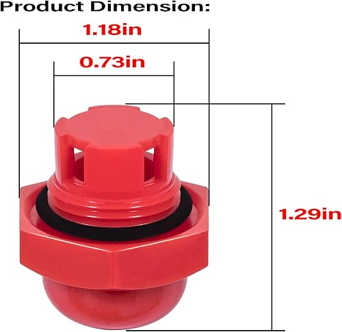 Miniatura 7 de 514009761 Tapón de llenado de aceite rojo, adecuado para lavadora a presión Dewalt