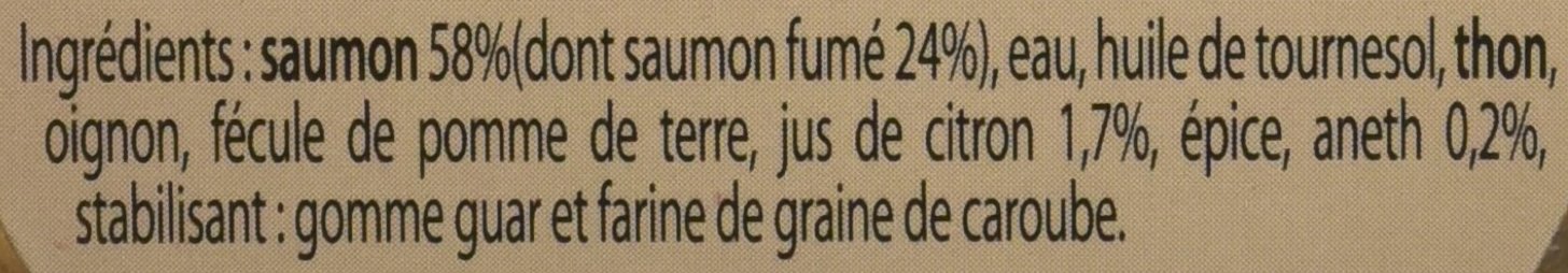 Les Mouettes d'Arvor Rillettes Saumon au Citron et à l'Aneth 125 g - Lot de 4