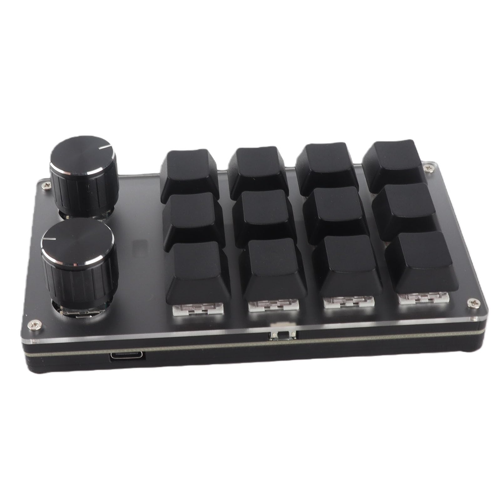 Annadue Tastiera Macro per PC Desktop, 3/4/6/9/12 Tasti USB Office Gaming Manopole per Tastiera Meccanica con Albero Rosso Personalizzato, Tasti di Scelta Rapida Personalizzati per Il (12 Tasti con 2
