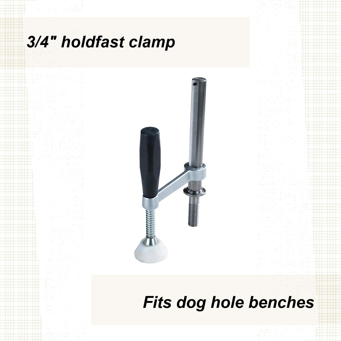 Sjöbergs ST11 3/4" Holdfast for Workbenches – Heavy-Duty Steel Horizontal Clamp for Woodworking – Fits 3/4” Dog Holes, Scandi Plus, Nordic Plus, and Junior/Senior Benches