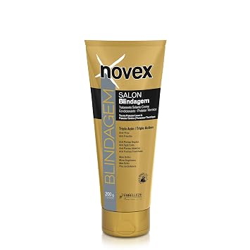 NOVEX Blindagem Thermal Protector Leave In - Heat Protectant - Smoothes the Hair by Controlling Excessive Frizz- Reconstructs the Hair Fiber - Long Lasting Effect 200g/7.0oz