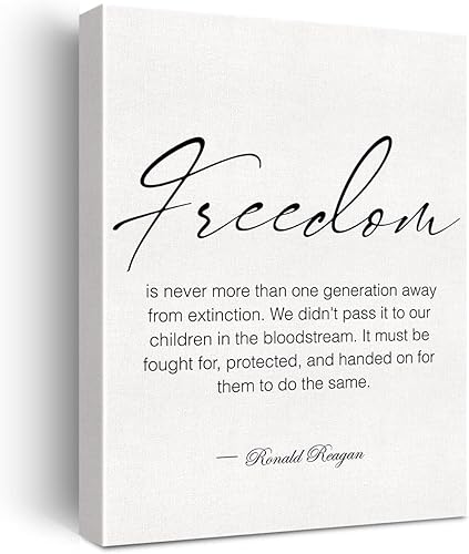 Lienzo militar inspirador para la pared, con cita de libertad, pintura impresa en lienzo para decoración de pared del hogar, enmarcada, regalo de