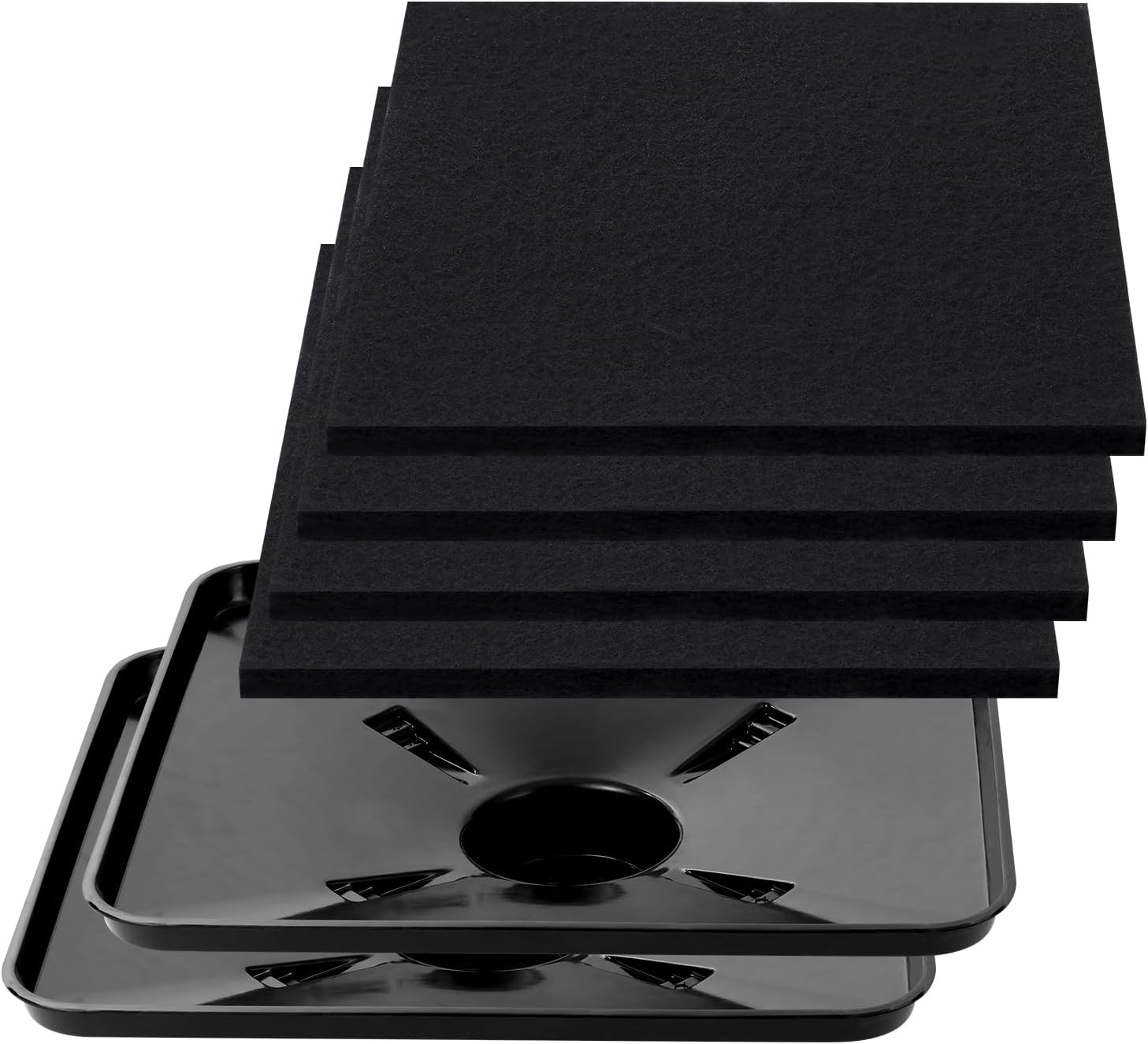 2 Pack 17892 Transmission Drain Pan for Lisle, 87031 87032 Oil Drain Drip Pan for Lisle Under Car with Square - 4 Pcs 22'' Oil Drain Splash Pad 2 PCS