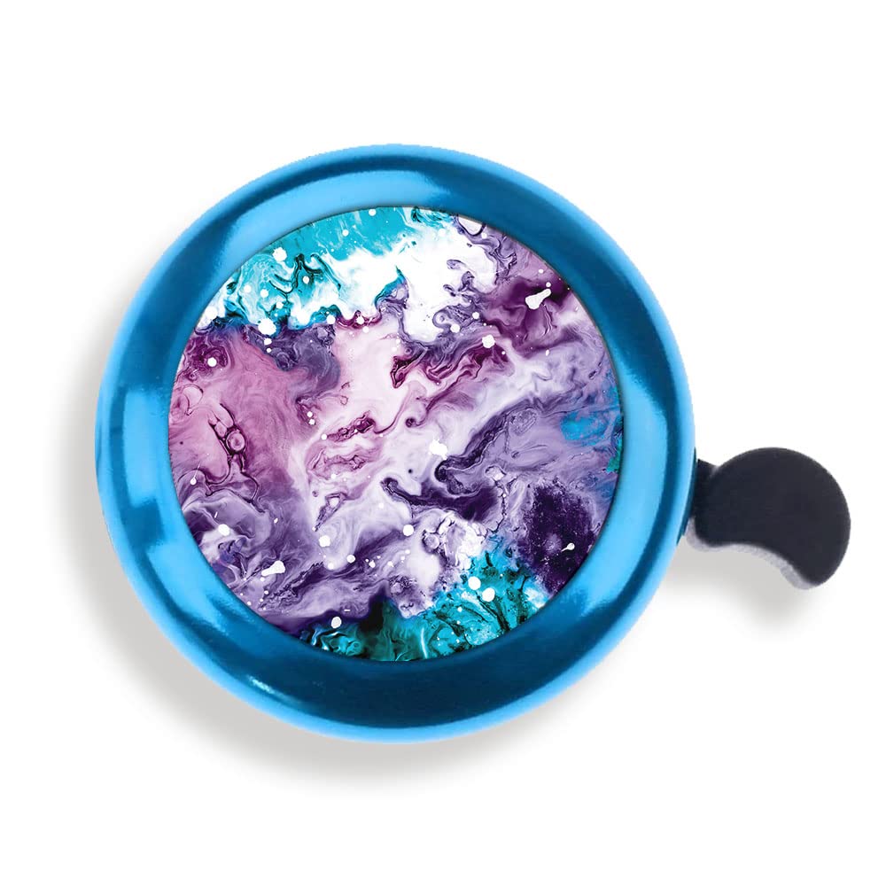 WIRESTER Blue Aluminum Round Bike Bell, Classic Ring Bicycle Bell, Bike Accessories Bell Ring for Adults Kids Girls Boys