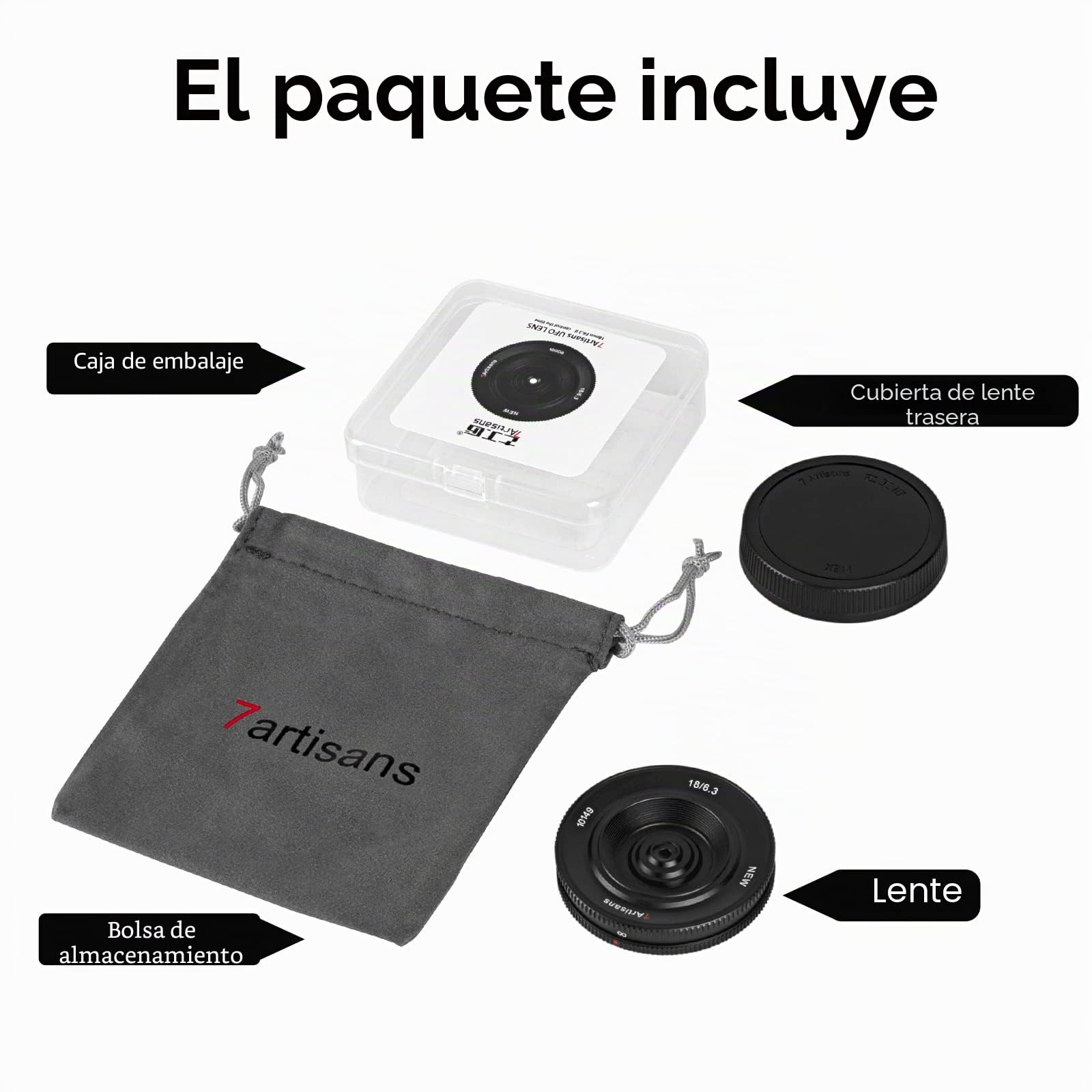 7artisans Lente APS-C ultrafina de 18 mm F6.3 para cámaras compactas sin espejo MFT M4/3 para Panasonic GF1 GF2 GF3 GF5 GF6 GF7 GF8 GF9 G1 G2 G3 G4 G5 G6 G85 GH1 GH4 GH5
