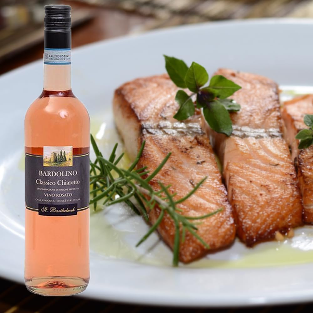 St.Barthelmeh Bardolino Classico Chiaretto Rosé DOP, trocken, sortenreines Weinpaket + VINOX Winecards (6x0,75l)
