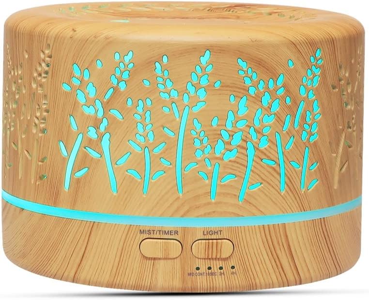 700ml Remote Control Electric Air Humidifier Aroma Diffuser Essential Oil Cool Mist Maker 7 LED Light Coloful(white-Patch five-pointed star4,JP Plug)