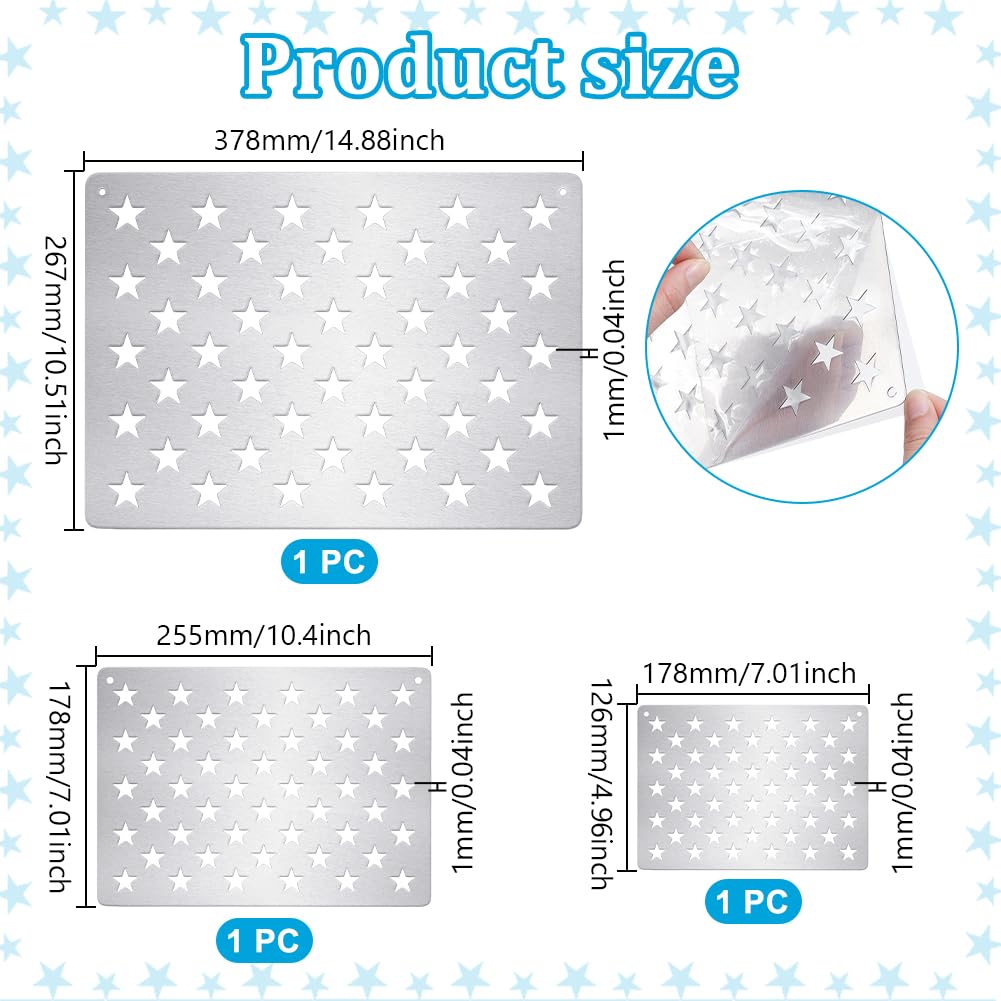 Peacoblue Pochoir Étoiles Drapeau Américain 50 Pièces