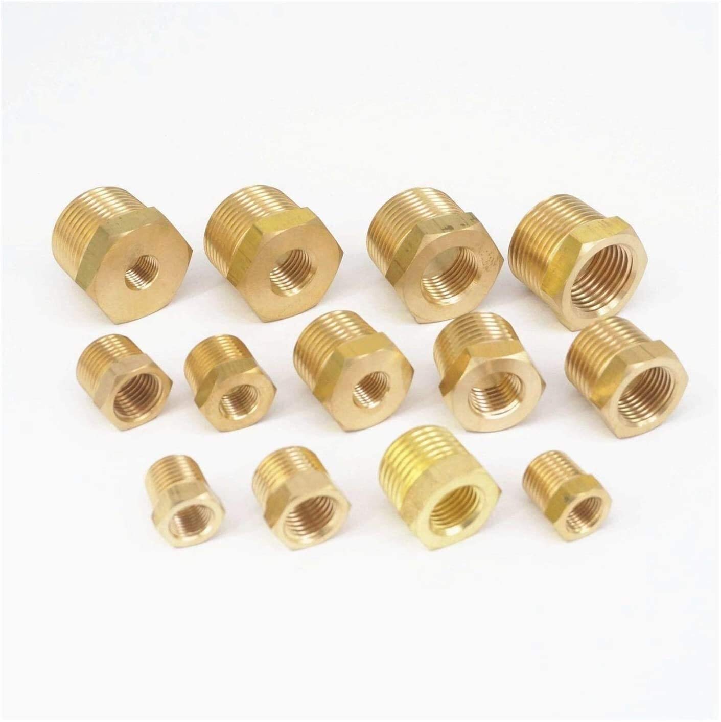 Raccordi filettati Connettore rapido 1/4" 3/8" 1/2" 3/4" NPT BSPT Maschio X Femmina Ottone Boccola di riduzione Raccordi per tubi Connettori Adattatore Aria Gas Combustibile Acqua Convertitore rubine