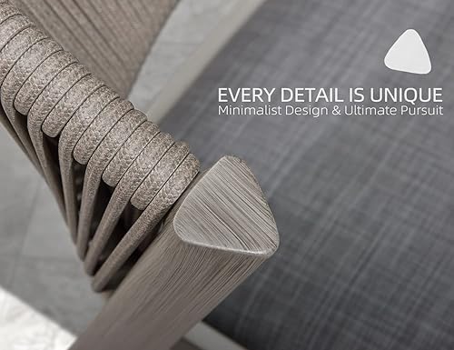 Miniatura 7 de PURPLE LEAF Juego de comedor al aire libre de 5 piezas para todo tipo de clima, muebles de patio al aire libre con mesa, marco de aluminio para