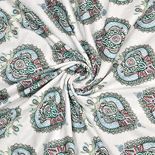 Image of BLOCKS OF INDIA 100% Cotton Dohar King Size Reversible Hand Block Printed Malmal Summer Dohar /Blanket (Black & Grey)