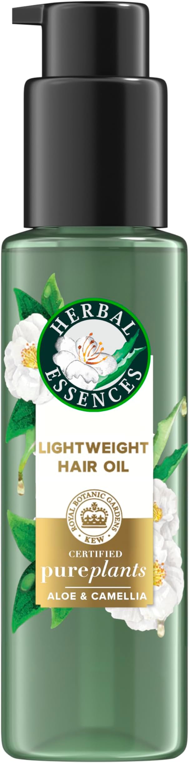 Herbal Essences Lightweight Hair Oil, Certified Pure Plants, with Aloe and Camellia Flower Oil, 3.2 fl oz