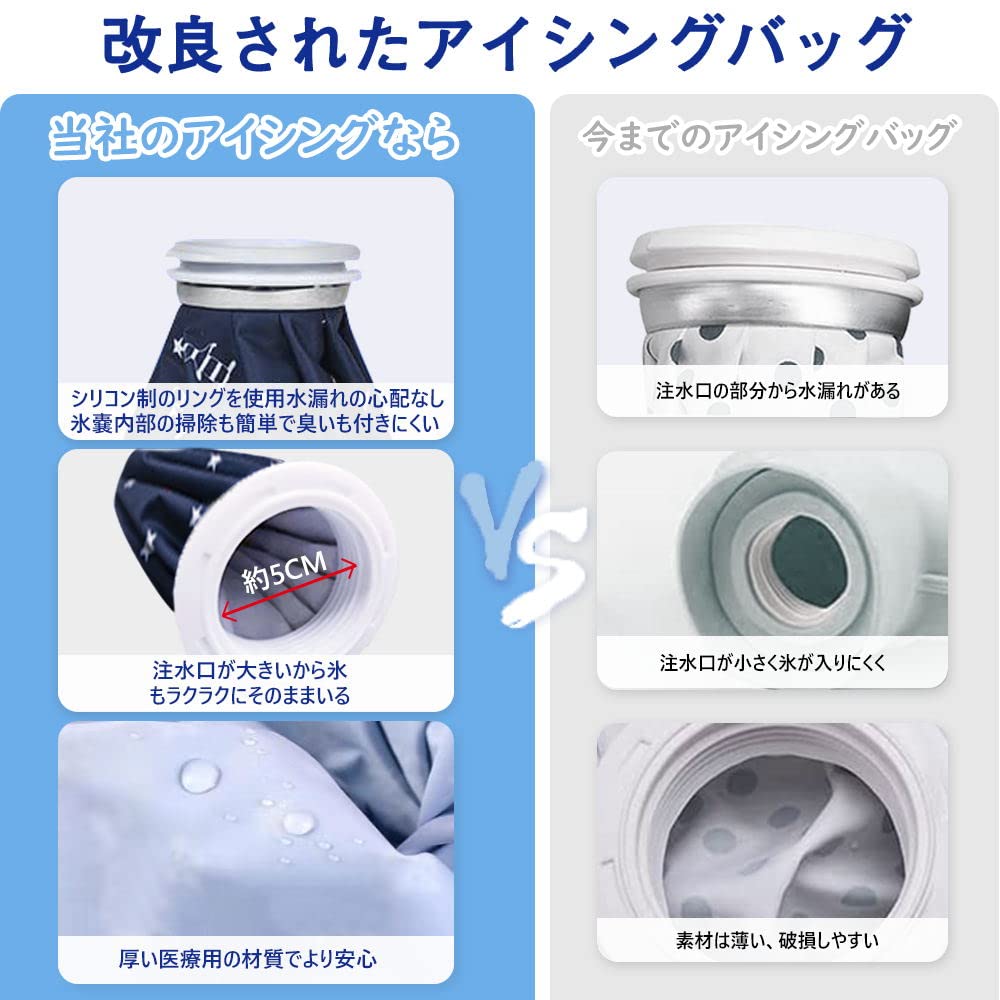 Amazon | アイスバック 氷のう 大口径 2個セット 氷嚢