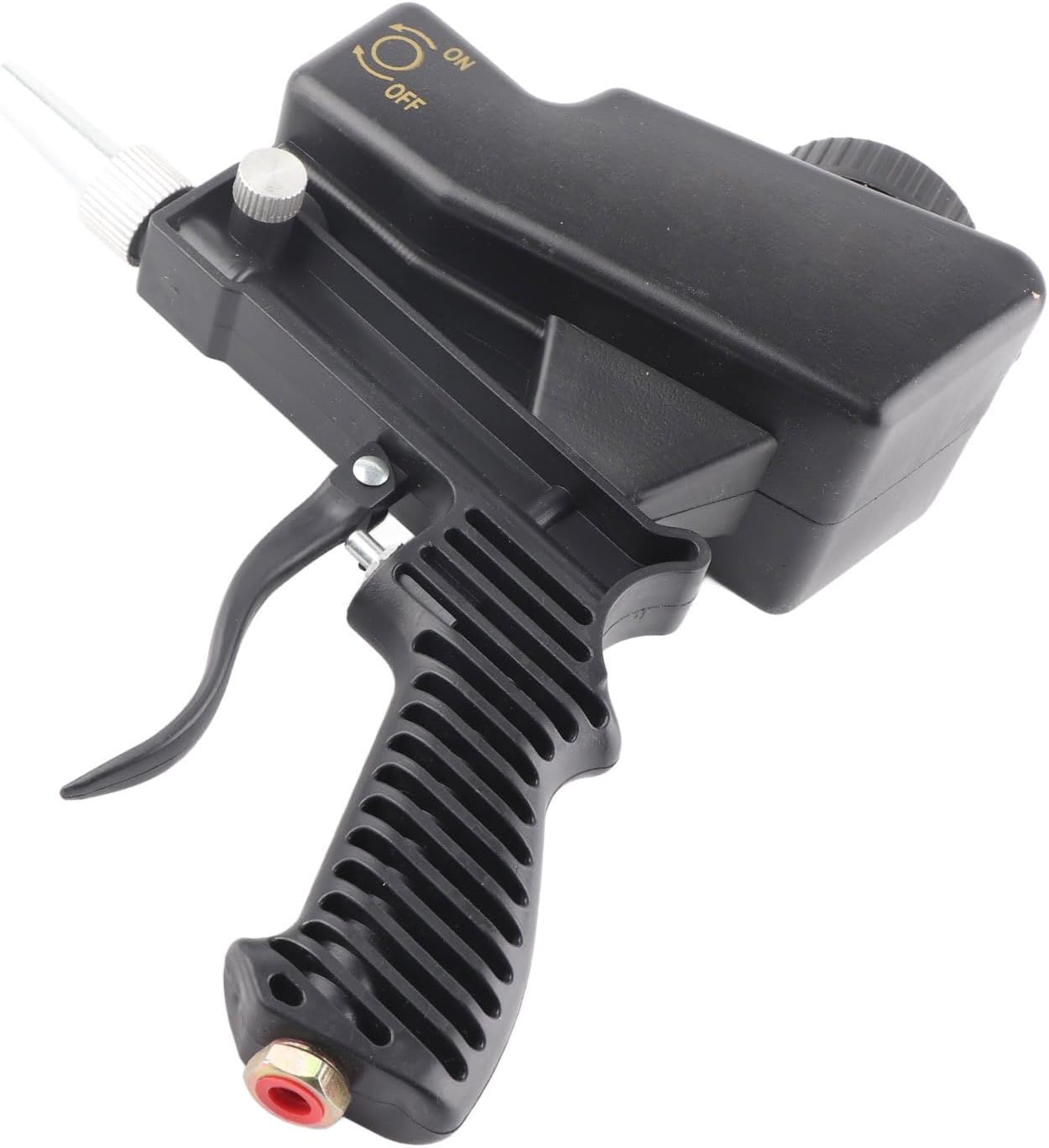 Air Sand Gun, 70-150 PSI Sand Gun Kit for Air Compressor, Paint Remover for Metal, Wood, Cabinet & Glass Etching for Aluminum, Sand, Walnut Shells (Black)