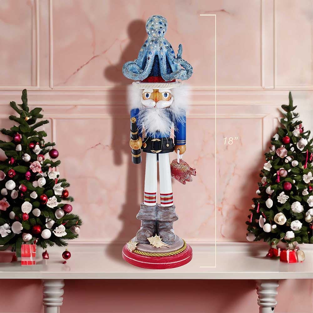 Buy Kurt S. Adler 18-Inch Hollywood Octopus Hat Nutcracker, Multi