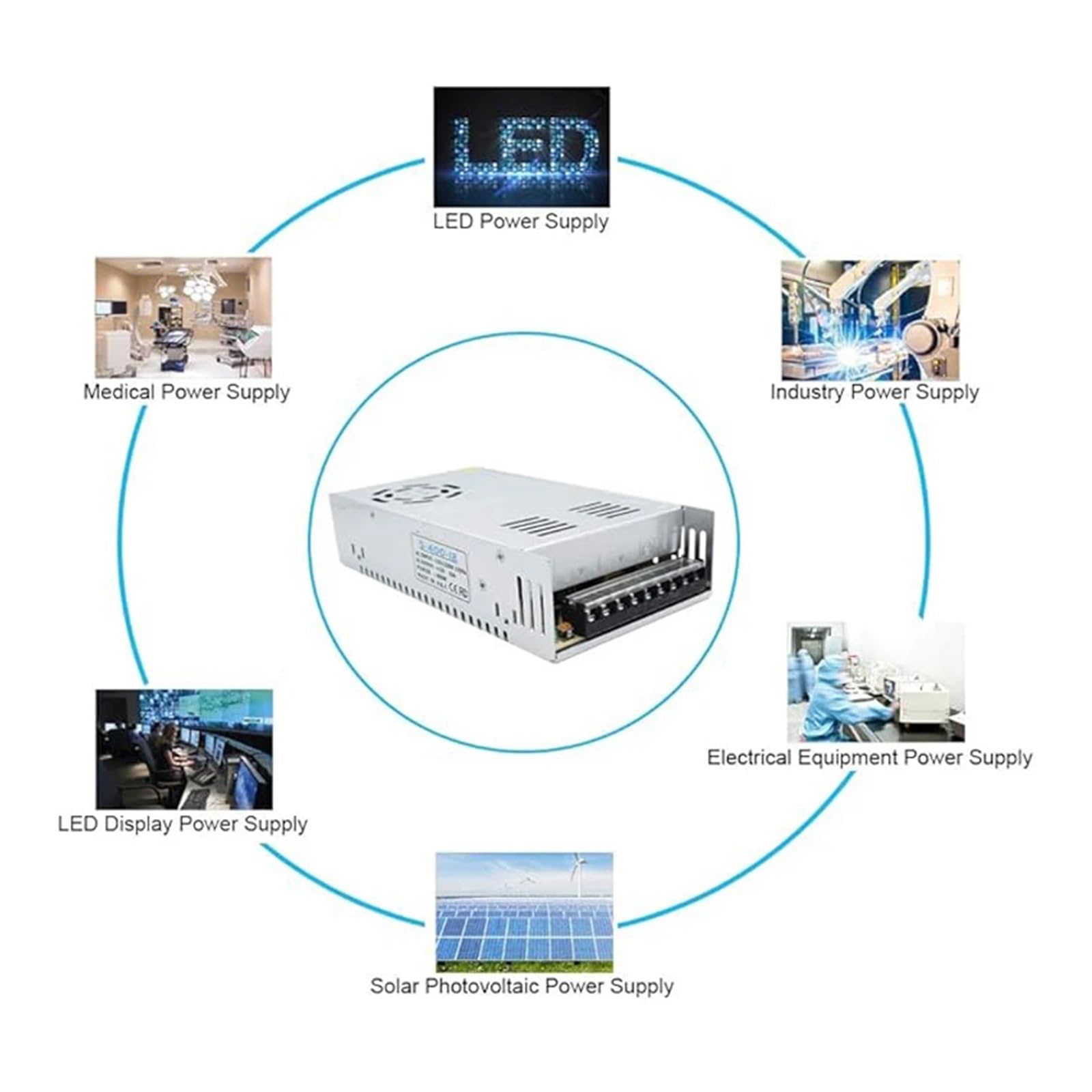 AC do DC 12V 24V 36V 48V 60V 70V Zasilacz impulsowy 12V 600W Źródło adaptera transformatora Napęd do taśmy LED CCTV Wszechstronny i wydajny(12V)