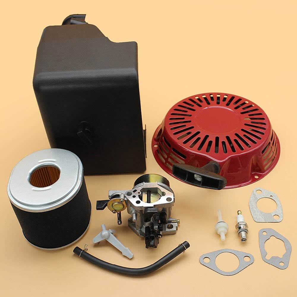 Recoil Starter Carburador Filtro de Aire Ensamblaje Ajuste para H-d GX390 188F 13HP 5KW 6.5KW Motor Gasolina Generador Cortacéspedes