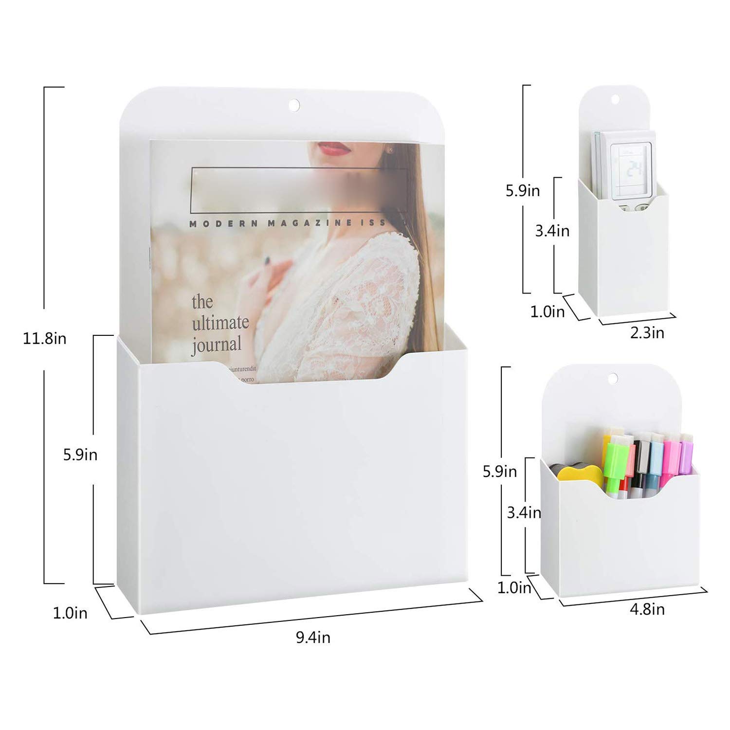 Mosegor Lot De 8 Porte-Documents Magnétiques A4 - Pour Frigo, Tableau Blanc, Bureau & Maison