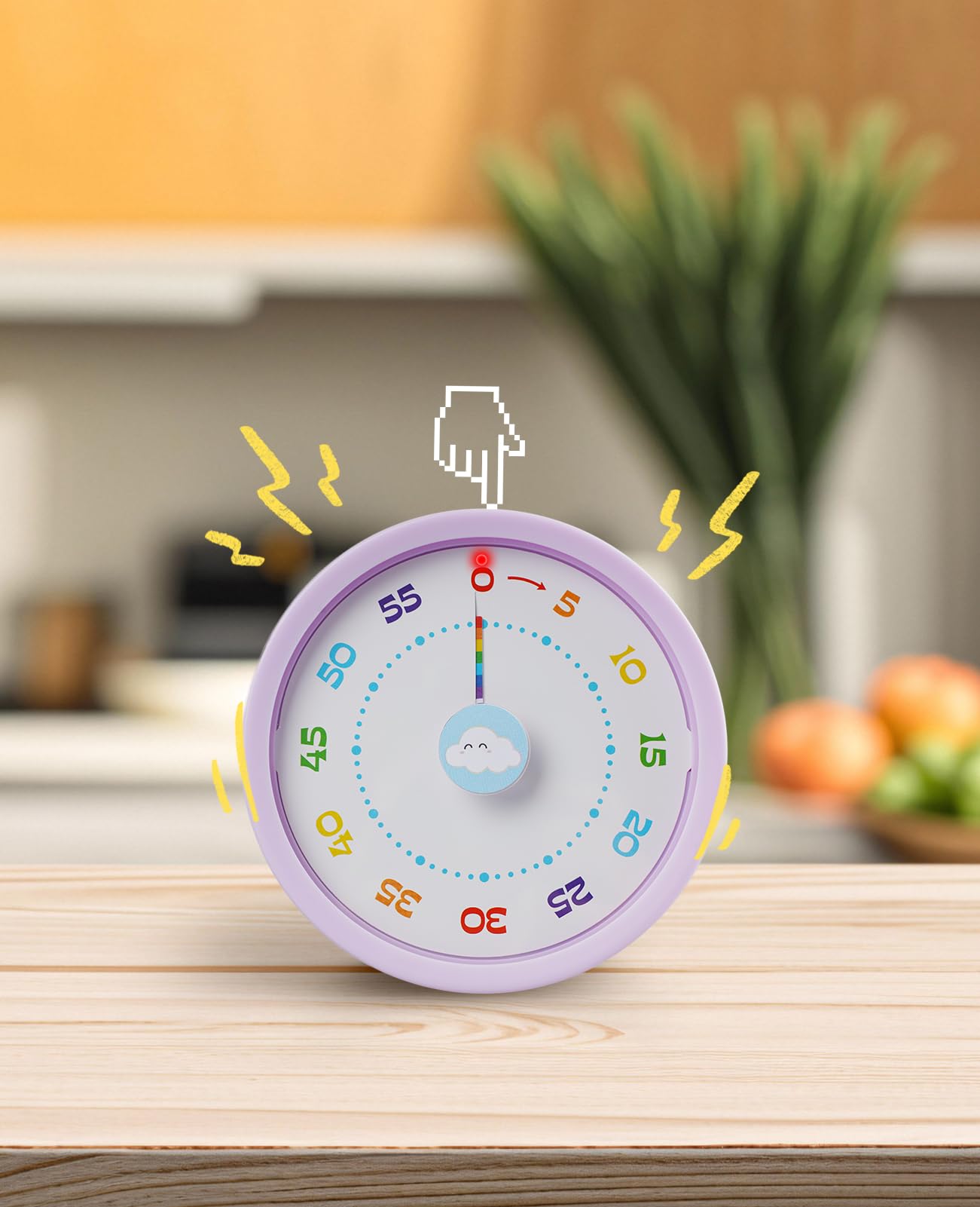 Visueller Timer für Kinder, 60-Minuten Countdown Timer – Ansicht 5