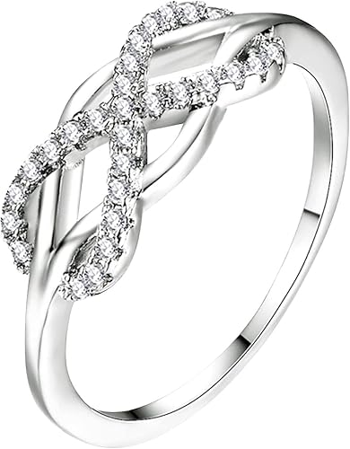 Miniatura 2 de Anillo de moda con diamantes para mujer anillos con diamantes para hija anillos con cuentas giratorias regalos para mujeres y niñas 6