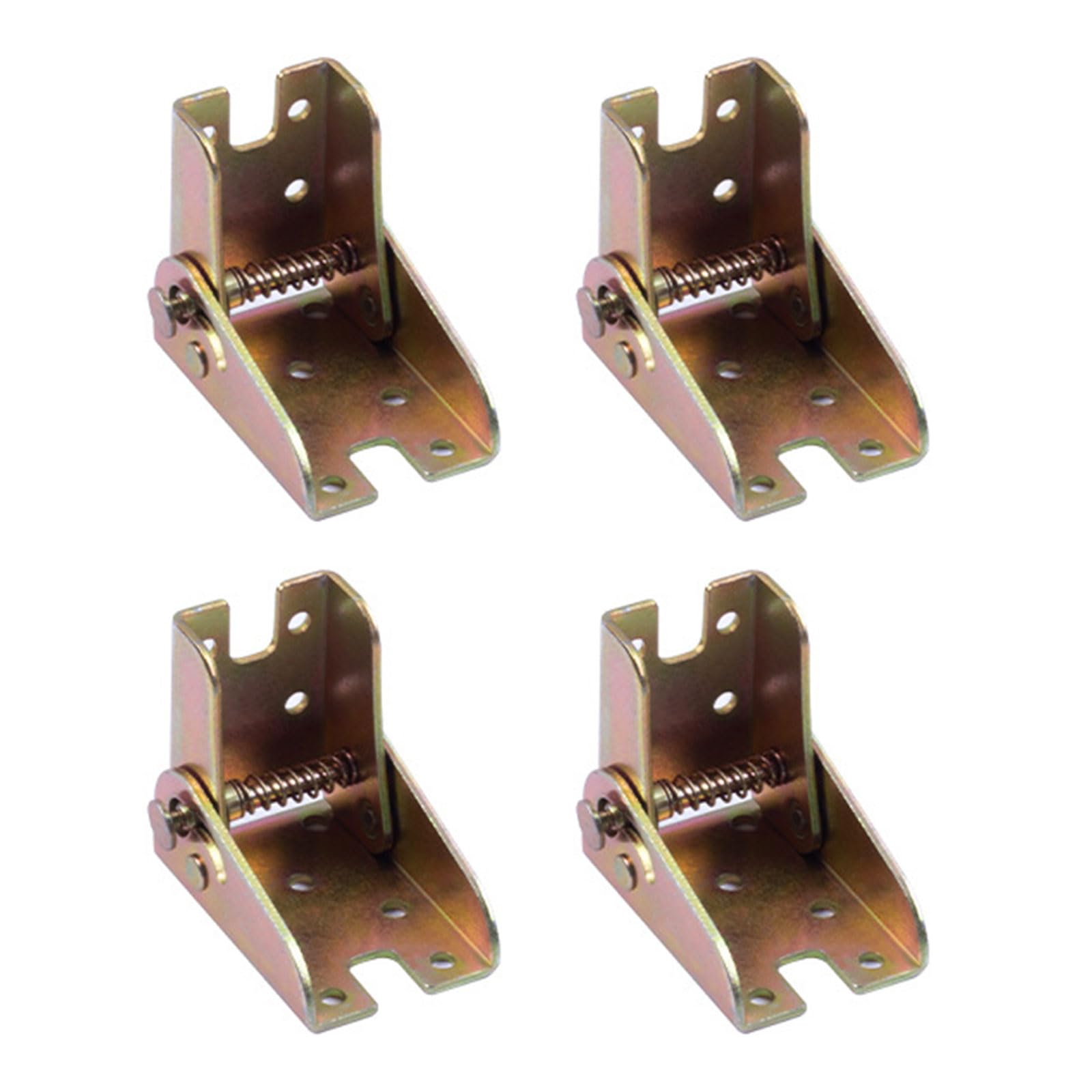 Buxuaaaa Press Folding Hinge 4Pcs Self-Lock Folding Hinge Replacement Folding Table Legs Brackets Extension Hardware Enduring Furniture Hardware