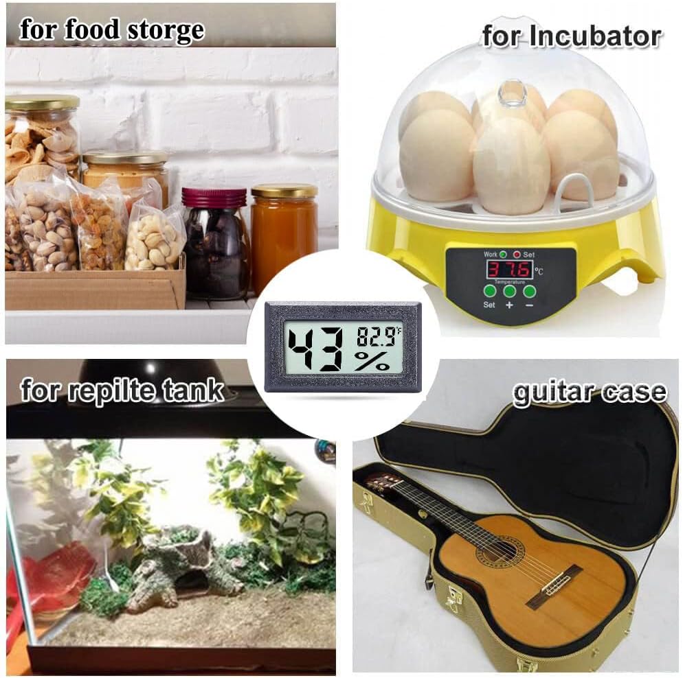 Goabroa Mini Hygrometer Thermometer Digital Indoor Humidity Gauge Monitor with Temperature Meter Sensor Fahrenheit (℉)