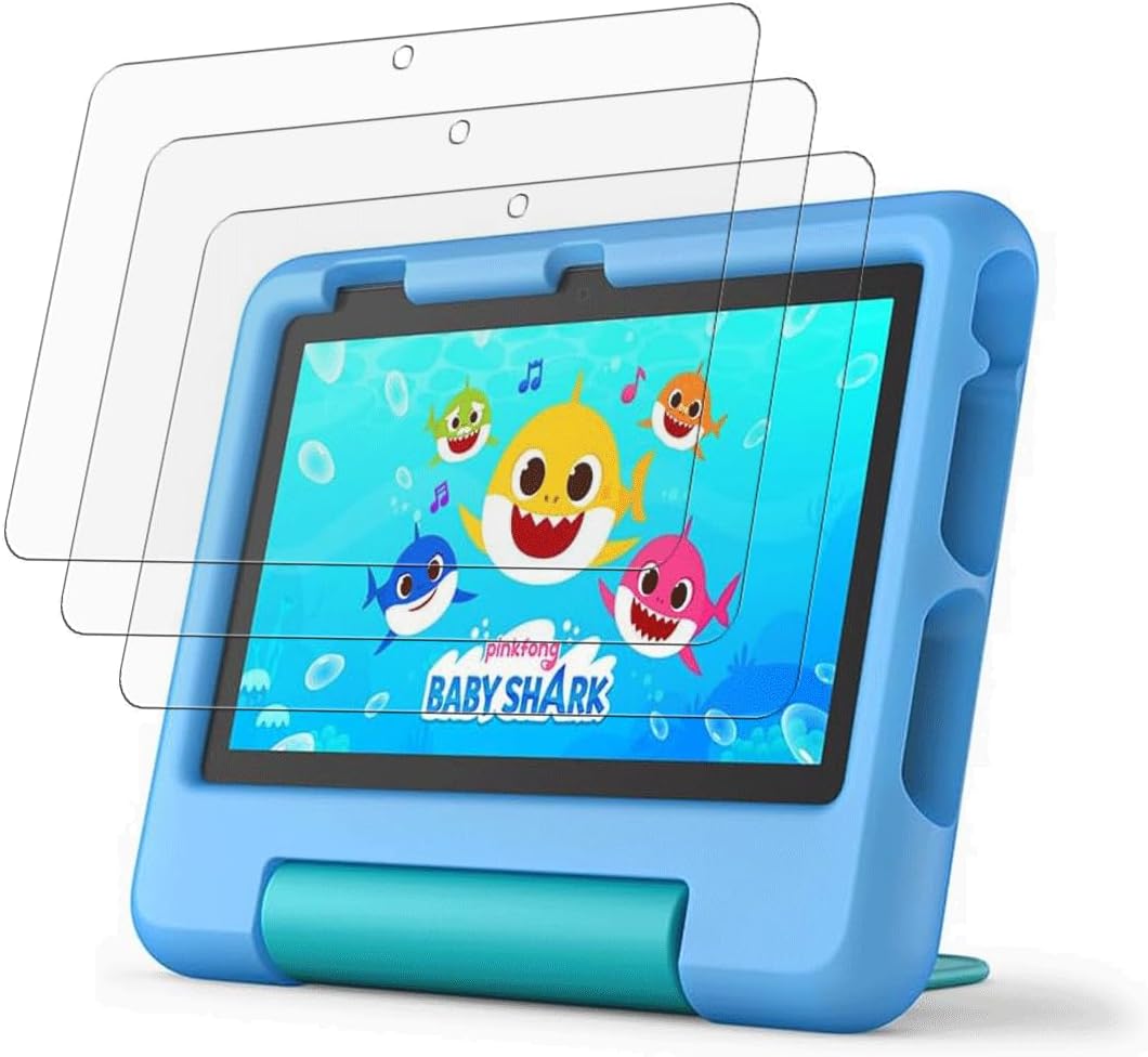 [3 Pack] Tonvizern for All-New Fire 7 Kids Tablet 7-inch (12th Generation - 2022 release) Anti Glare and Anti Fingerprint HD Screen Protector Film [Not Glass]
