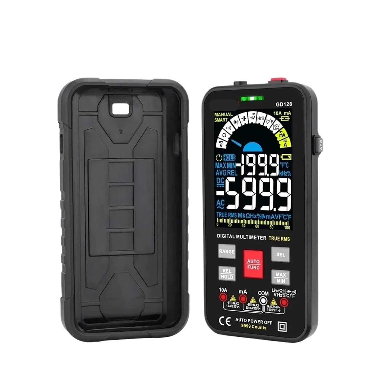 GVDA Digital Multimeter, Auto-Range 1000V 10A Capacitor AC/DC(GD128-BLUE)