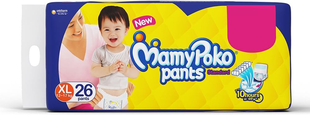 MamyPokoDiaper Pants Standard Style, Size Extra Large, 12-17 Kg (26 Counts)