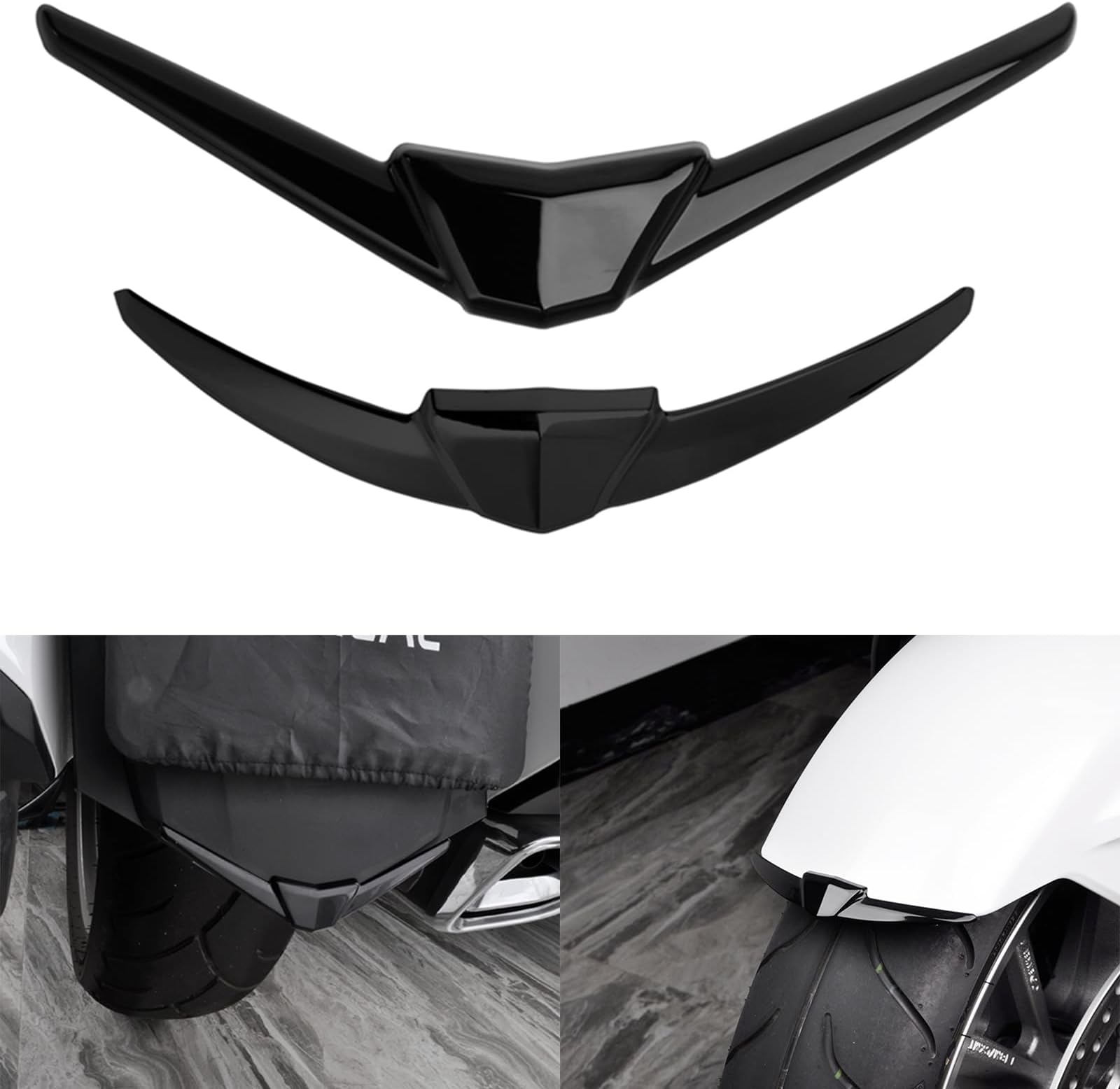 PANICAL Motorcycle for Honda Gold Wing 1800 F6B GL1800 Black Decorative Cover Accessories 2018 2019 2020 2021 2022 2023 2024 2025 2026 (Black Front and Rear Fender Decoration)