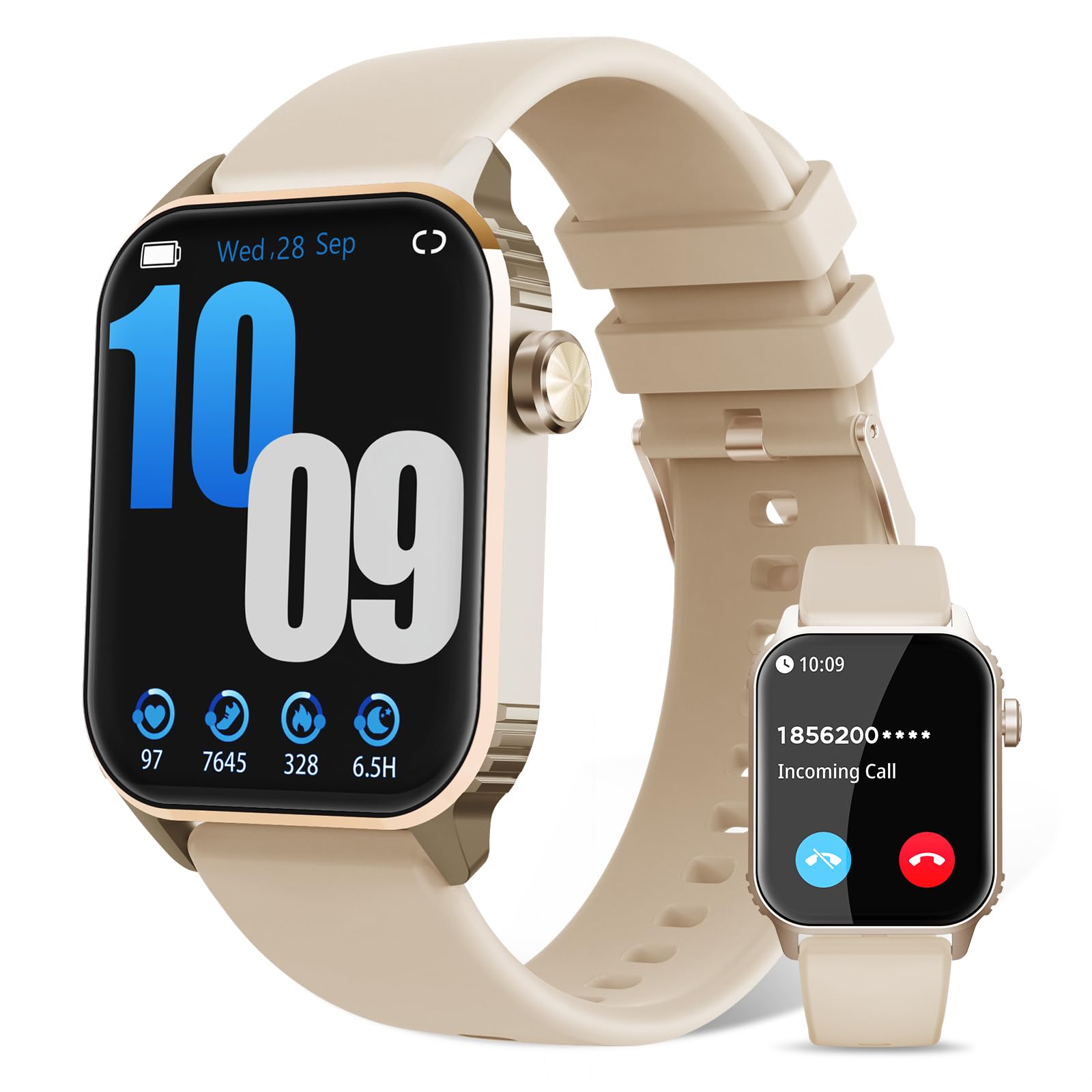 Photo 1 of DIVOAZBVO TK29 Smartwatch Rose Gold, 1.83" HD Display, 120 Sports Modes, IP67