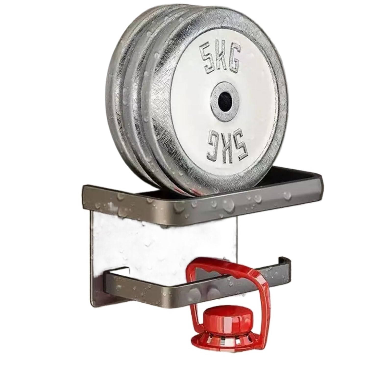 Portarotolo WC adesivo con mensola Porta carta igienica con ripiano | Dispenser di carta igienica in alluminio senza trapano Appendi fazzoletti Accessori for bagno e toilette(ZJP-silvery)