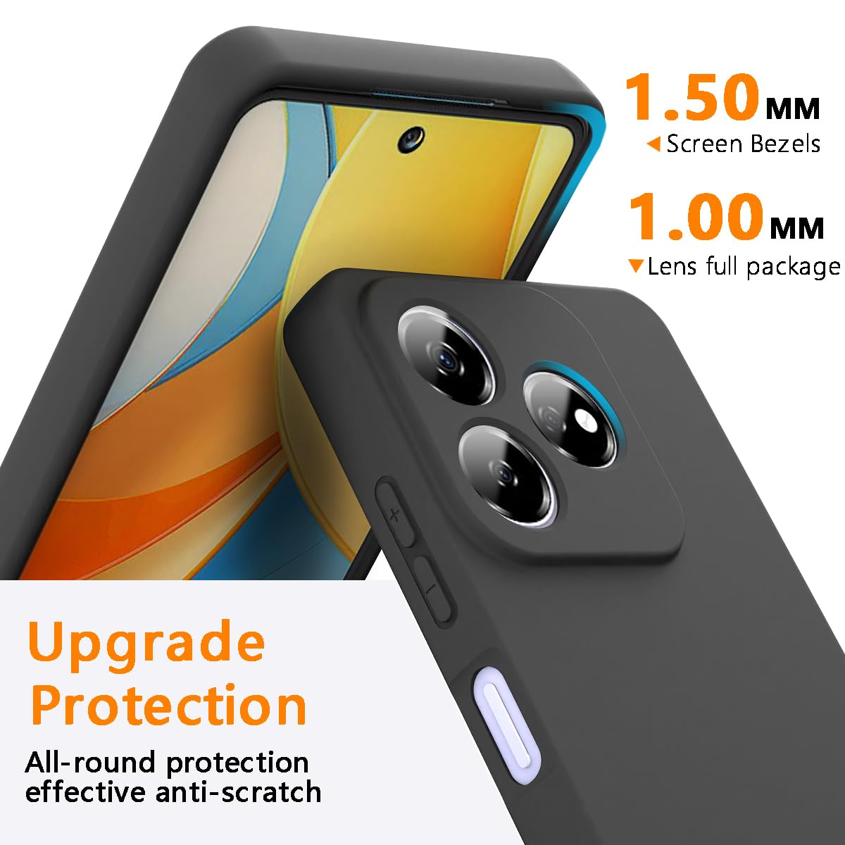 Custodia In Silicone Per Motorola Moto Edge 30 Neo / Edge 30 Lite - Cover Morbida Antishock E Anti-impronta (Lavanda) - 3