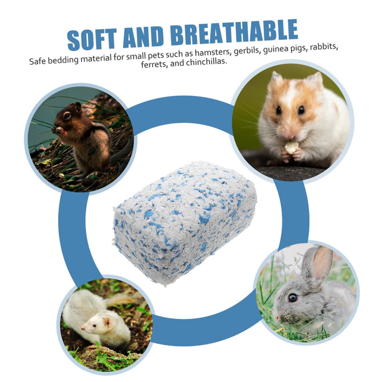 BESPORTBLE 2 Piezas 2 Ropa De Cama para Mascotas Acolchado para Nido De Hámster Suministros para Jaulas De Mascotas Ropa De Cama De Chinchilla Arena para Animales Pequeños Lecho Papel