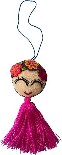 Miniatura 3 de Frida Kalho bordado mexicano 10 piezas mide 7 pulgadas Frida Kalho encanto adorno hecho en México COLGANTE dije para bolso decoración de puerta dije