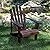 Shine Company Westport Wooden Adirondack Chair, Outdoor Patio Firepit Chairs, Back & Seat Pre-Assembled, Burnt Brown