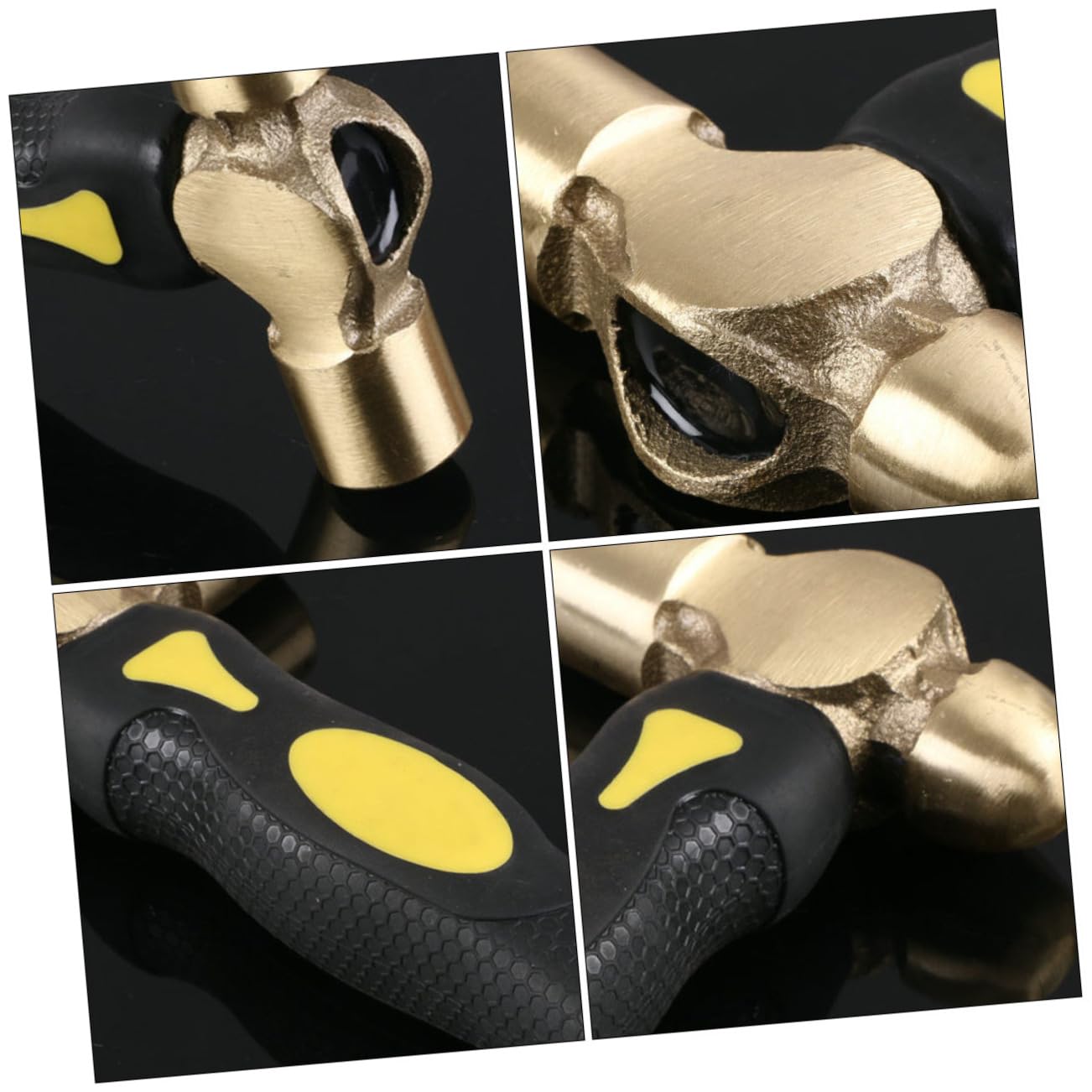 Homoyoyo Martillo De Latón De Cabeza De Mazo De Doble Cara Martillo De Latón Para Estampar Metal Para Trabajos De Bricolaje y Acabado Metal