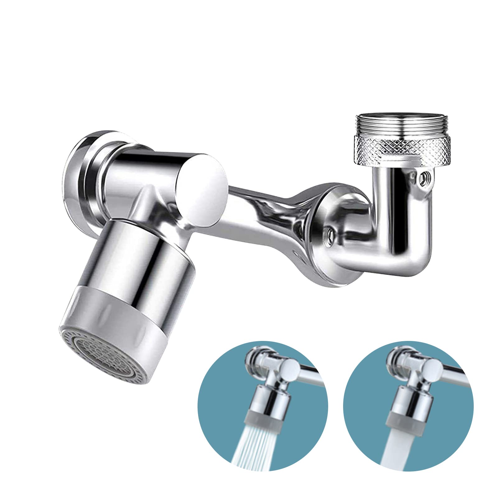 Grifo de agua universal con filtro de salpicaduras y extensor giratorio de 1080 grados