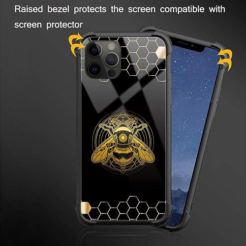 Vista 94 de Funda para iPhone 13 - Nebula Wolf vidrio templado trasero y silicona suave TPU Shock funda protectora Lobo de Nebula.