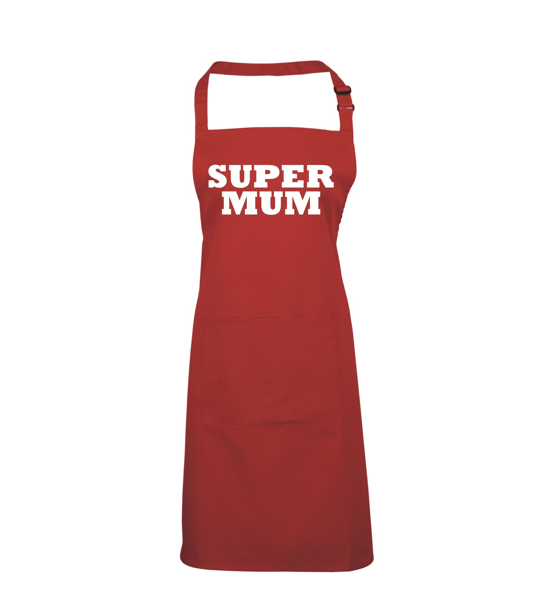 Edward Sinclair Red Supermum' Apron With White Print