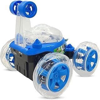سيارة بهلوانية تعمل بريموت من برانسينج، سيارة تويستر لاسلكية قابلة لإعادة الشحن بهلوانية 360 درجة مع موسيقى وأضواء، ألعاب انجراف راديوية للأطفال في الأماكن المغلقة والمفتوحة (أحمر، أزرق، أخضر) (أزرق)