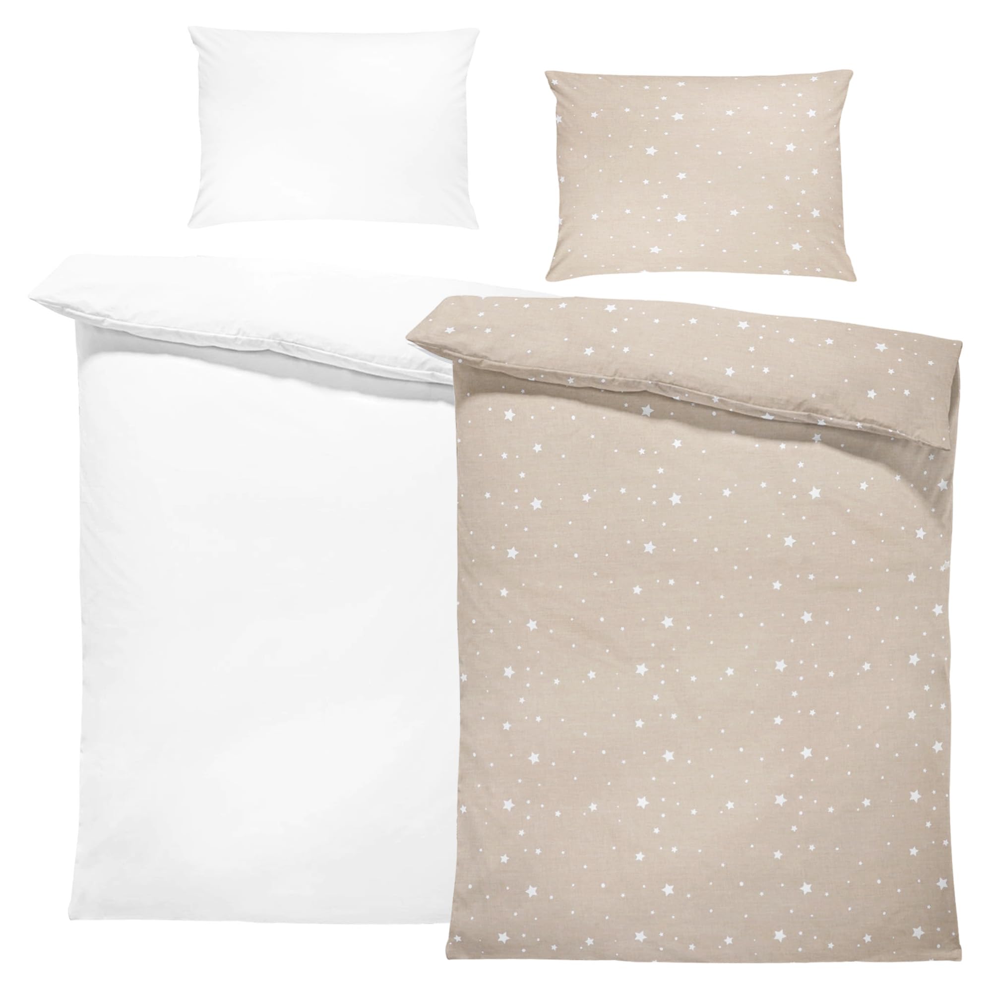 Totsy Baby Biancheria da letto per bambini 100x135 cm in cotone - Set per bambini con copripiumino e federa 40x60 cm con piumino e cuscino per lettino di bambino ragazzo e ragazza Oeko-Tex